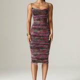 Toira Floral Ruched Midi Dress (Print)