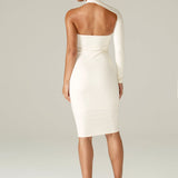 Dasha Modern Midi Dress (Off White)