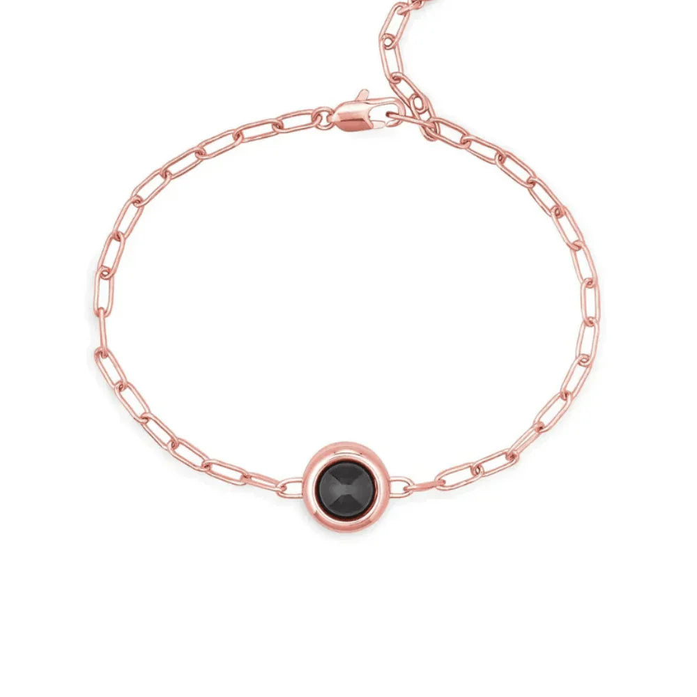 Personalizovaný náramek se sponkovým řetízkem a fotografií