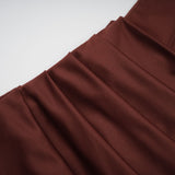 Paulette Brown Ruched Bodycon Mini Dress