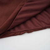 Paulette Brown Ruched Bodycon Mini Dress