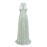 Uranie Mint Green Gathered Maxi Dress