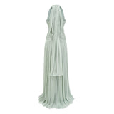 Uranie Mint Green Gathered Maxi Dress